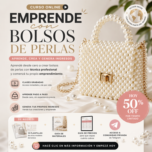 Creá tu bolso de perlas en 7 días y emprende